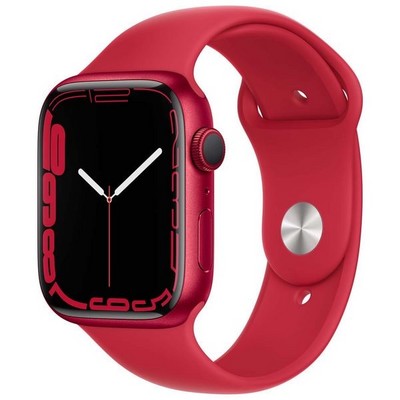 Умные часы Apple Watch Series 7, 45 мм, алюминий цвета (PRODUCT)RED, спортивный ремешок (PRODUCT)RED MKN93 - фото 9914