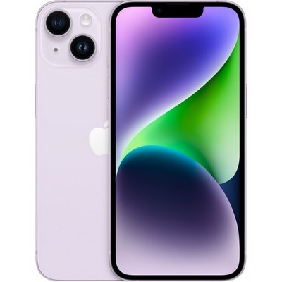 Смартфон Apple iPhone 14 256 ГБ, nano SIM+eSIM, фиолетовый - фото 5526
