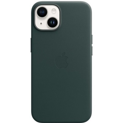 Чехол Apple iPhone 14 Leather MagSafe - Forest Green - фото 11591