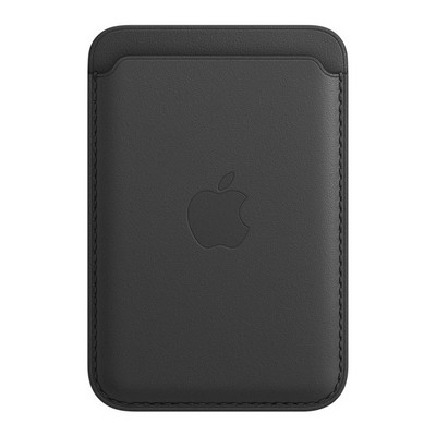 Кожаный чехол-бумажник Apple MagSafe для iPhone, Черный - фото 11645