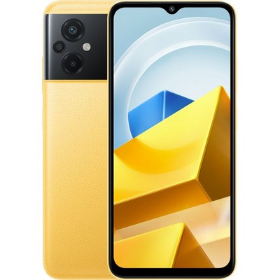 Смартфон Xiaomi POCO M5 4/64 ГБ RU, Dual nano SIM, желтый - фото 13931