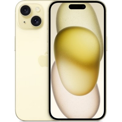 Смартфон Apple iPhone 15 128 ГБ, Dual: nano SIM + eSIM, желтый - фото 14723