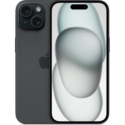 Смартфон Apple iPhone 15 256 ГБ, Dual: nano SIM + eSIM, черный - фото 14744