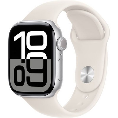 Умные часы Apple Watch Series 10 GPS 42mm Silver Aluminum Starlight Sport Band - фото 16043
