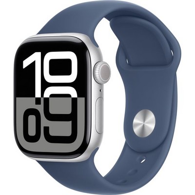 Умные часы Apple Watch Series 10 GPS 42mm Silver Aluminum Denim Sport Band - фото 16049