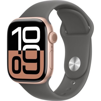 Умные часы Apple Watch Series 10 GPS 42mm Rose Gold Aluminum Stone Gray Sport Band - фото 16052