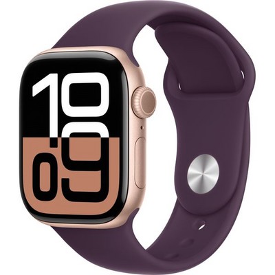 Умные часы Apple Watch Series 10 GPS 42mm Rose Gold Aluminum Plum Sport Band - фото 16061