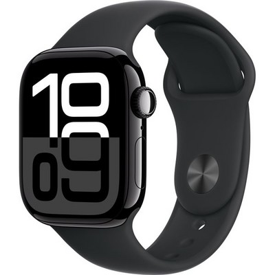 Умные часы Apple Watch Series 10 GPS 42mm Jet Black Aluminum Black Sport Band - фото 16064