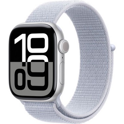 Умные часы Apple Watch Series 10 GPS 42mm Silver Aluminum Blue Cloud Sport Loop - фото 16070