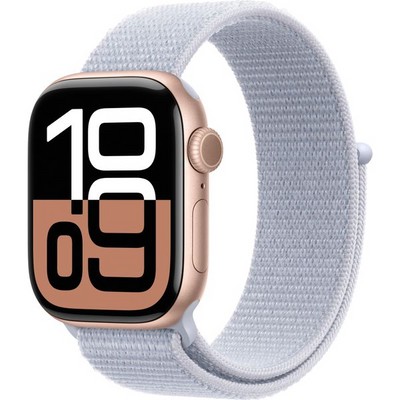 Умные часы Apple Watch Series 10 GPS 42mm Rose Gold Aluminum  Blue Cloud Sport Loop - фото 16097