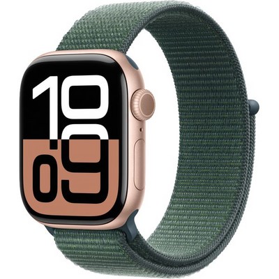 Умные часы Apple Watch Series 10 GPS 42mm Rose Gold Aluminum  Lake Green Sport Loop - фото 16099