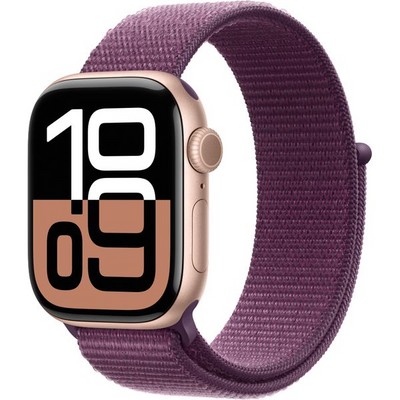 Умные часы Apple Watch Series 10 GPS 42mm Rose Gold Aluminum Plum Sport Loop - фото 16102