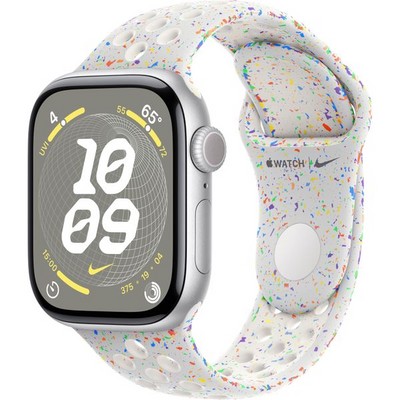 Умные часы Apple Watch Series 10 GPS 42mm Silver Aluminum Pure Platinum Nike Sport Band - фото 16110