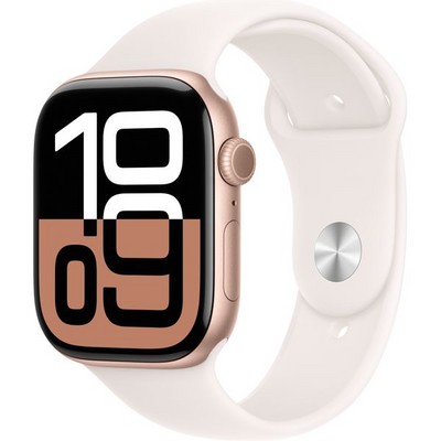 Умные часы Apple Watch Series 10 GPS 46mm Rose Gold Aluminum Light Blush Sport Band - фото 16171