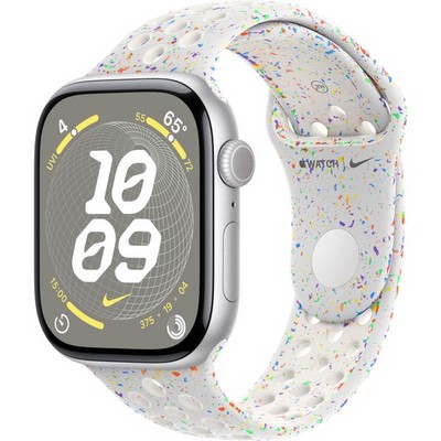Умные часы Apple Watch Series 10 GPS 46mm Silver Aluminum Pure Platinum Nike Sport Band - фото 16199