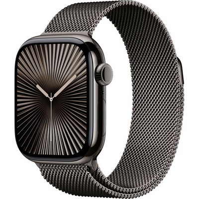 Умные часы Apple Watch Series 10 GPS + Cellular 42mm Slate Titanium Milanese Loop - фото 16214