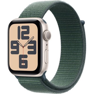 Умные часы Apple Watch SE 2 (2024) GPS 44mm Starlight Aluminium Lake Green Sport Loop - фото 16267