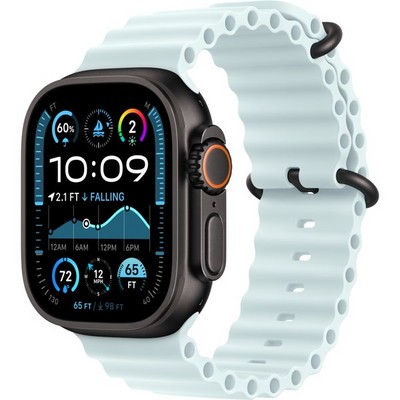 Умные часы Apple Watch Ultra 2 (2024) GPS + Cellular 49mm Black Ocean Band Ice Blue - фото 16336