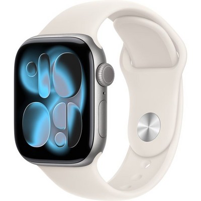 Умные часы Apple Watch Series 11, 42 mm, Space Gray Aluminium Starlight Sport Band - фото 16367