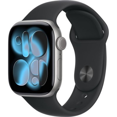 Умные часы Apple Watch Series 11, 42 mm, Space Gray Aluminium Black Sport Band - фото 16369