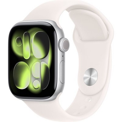 Умные часы Apple Watch Series 11, 42 mm, Silver Aluminium Light Blush Sport Band - фото 16404