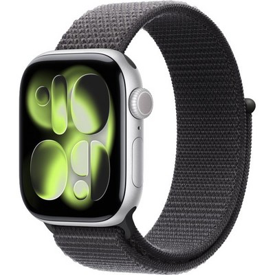 Умные часы Apple Watch Series 11, 42 mm, Silver Aluminium Dark Gray Sport Loop - фото 16418