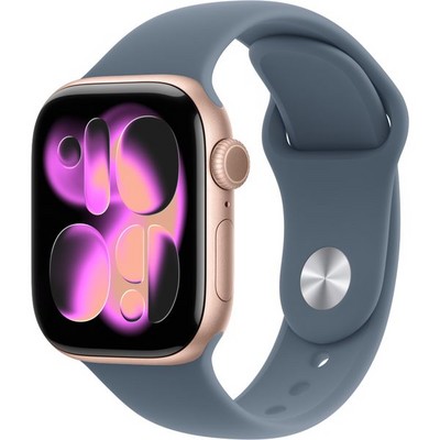 Умные часы Apple Watch Series 11, 42 mm, Rose Gold Aluminium Anchor Blue Sport Band - фото 16423