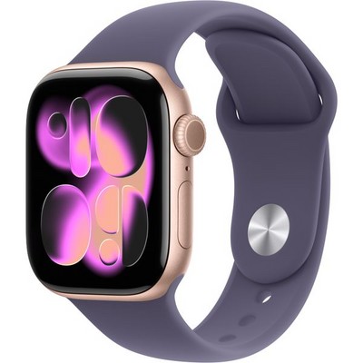 Умные часы Apple Watch Series 11, 42 mm, Rose Gold Aluminium Purple Fog Sport Band - фото 16426