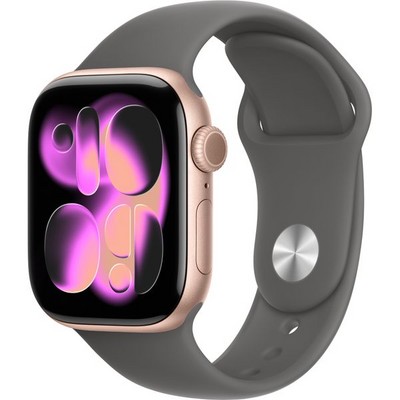 Умные часы Apple Watch Series 11, 42 mm, Rose Gold Aluminium Stone Gray Sport Band - фото 16433