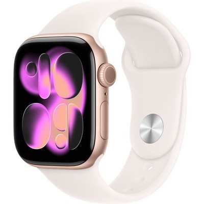 Умные часы Apple Watch Series 11, 42 mm, Rose Gold Aluminium Light Blush Sport Band - фото 16435