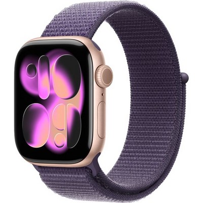 Умные часы Apple Watch Series 11, 42 mm, Rose Gold Aluminium Purple Fog Sport Loop - фото 16443