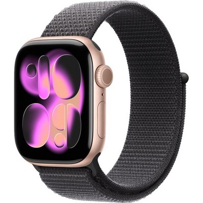 Умные часы Apple Watch Series 11, 42 mm, Rose Gold Aluminium Dark Gray Sport Loop - фото 16449