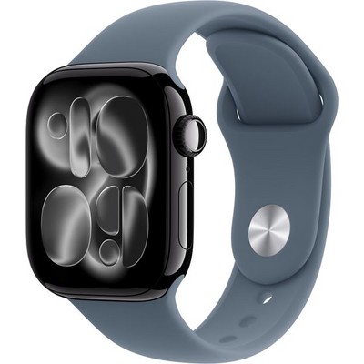 Умные часы Apple Watch Series 11, 42 mm, Jet Black Aluminium Anchor Blue Sport Band - фото 16454