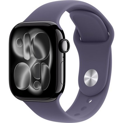 Умные часы Apple Watch Series 11, 42 mm, Jet Black Aluminium Purple Fog Sport Band - фото 16457