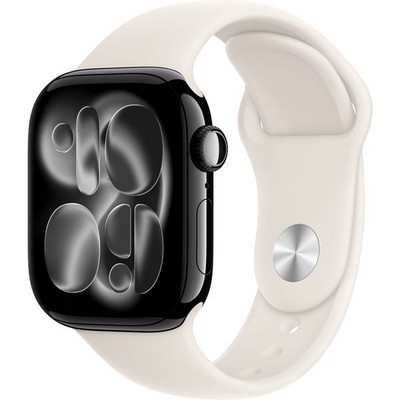 Умные часы Apple Watch Series 11, 42 mm, Jet Black Aluminium Starlight Sport Band - фото 16460