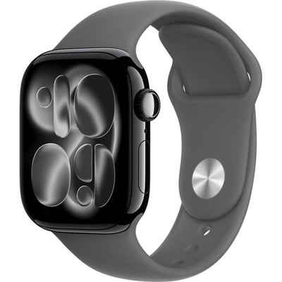 Умные часы Apple Watch Series 11, 42 mm, Jet Black Aluminium Stone Gray Sport Band - фото 16464
