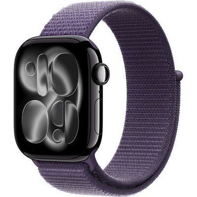 Умные часы Apple Watch Series 11, 42 mm, Jet Black Aluminium Purple Fog Sport Loop - фото 16474