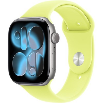 Умные часы Apple Watch Series 11, 46 mm, Space Gray Aluminium Neon Yellow Sport Band - фото 22891