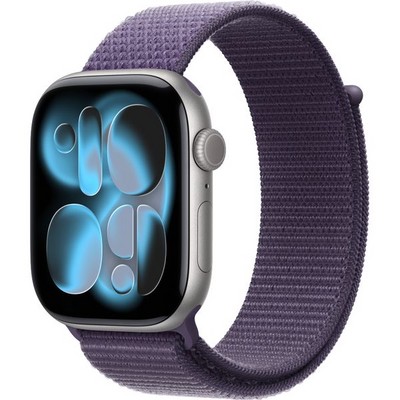 Умные часы Apple Watch Series 11, 46 mm, Space Gray Aluminium Purple Fog Sport Loop - фото 16520