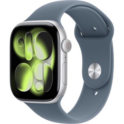 Умные часы Apple Watch Series 11, 46 mm, Silver Aluminium Anchor Blue Sport Band - фото 16532
