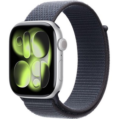 Умные часы Apple Watch Series 11, 46 mm, Silver Aluminium Anchor Blue Sport Loop - фото 16549