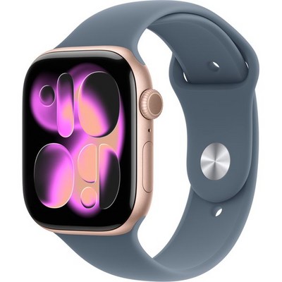 Умные часы Apple Watch Series 11, 46 mm, Rose Gold Aluminium Anchor Blue Sport Band - фото 16564