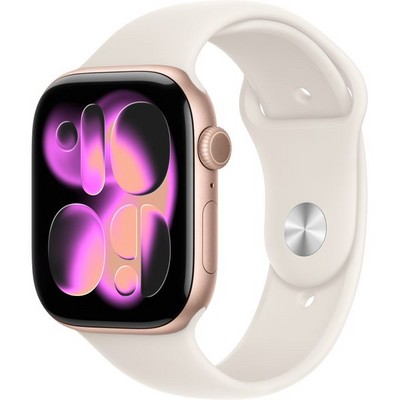 Умные часы Apple Watch Series 11, 46 mm, Rose Gold Aluminium Starlight Sport Band - фото 16570