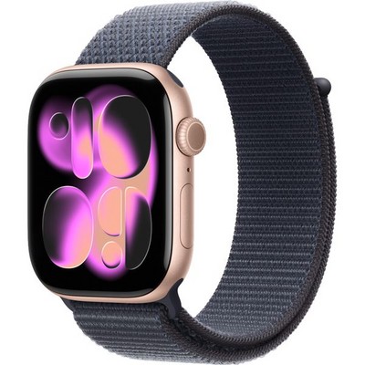 Умные часы Apple Watch Series 11, 46 mm, Rose Gold Aluminium Anchor Blue Sport Loop - фото 16581
