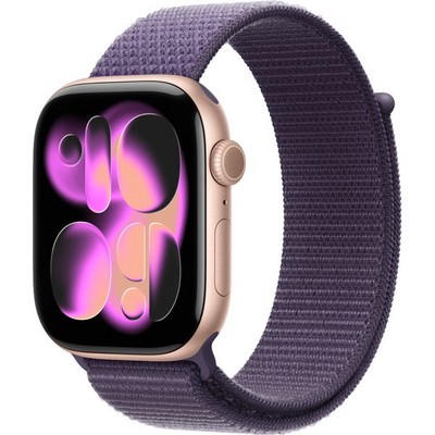 Умные часы Apple Watch Series 11, 46 mm, Rose Gold Aluminium Purple Fog Sport Loop - фото 16584