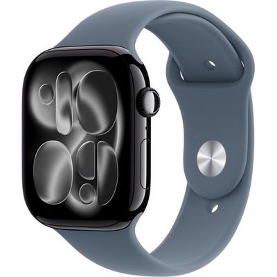 Умные часы Apple Watch Series 11, 46 mm, Jet Black Aluminium Anchor Blue Sport Band - фото 16596