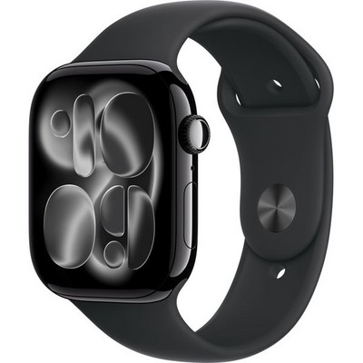 Умные часы Apple Watch Series 11, 46 mm, Jet Black Aluminium Black Sport Band - фото 22912