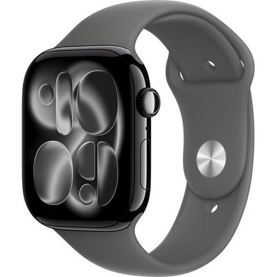 Умные часы Apple Watch Series 11, 46 mm, Jet Black Aluminium Stone Gray Sport Band - фото 22914
