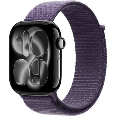 Умные часы Apple Watch Series 11, 46 mm, Jet Black Aluminium Purple Fog Sport Loop - фото 16635