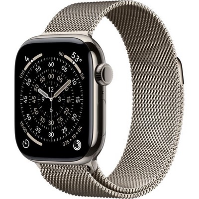 Умные часы Apple Watch Series 11, 42 mm, Natural Titanium Milanese Loop - фото 16641